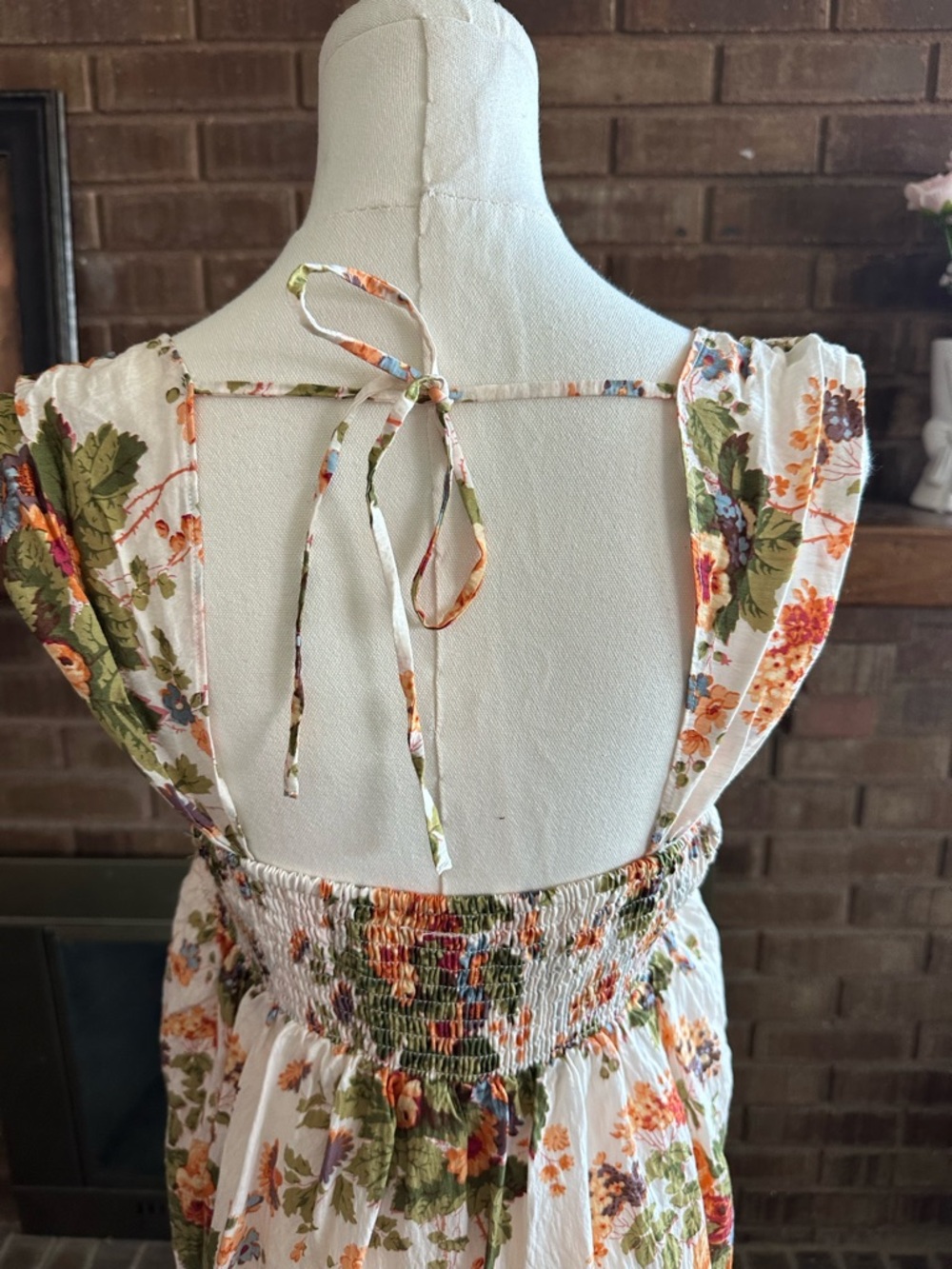 By Anthropologie Floral Empire Waist Tiered Maxi Dress Small - Picture 8 of 9
